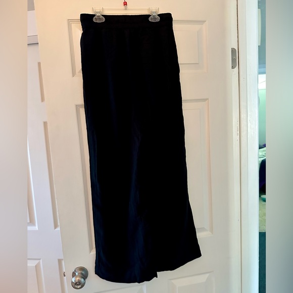 GapBody Wide Leg Drawstring Black Pants Size XS - Picture 2 of 6